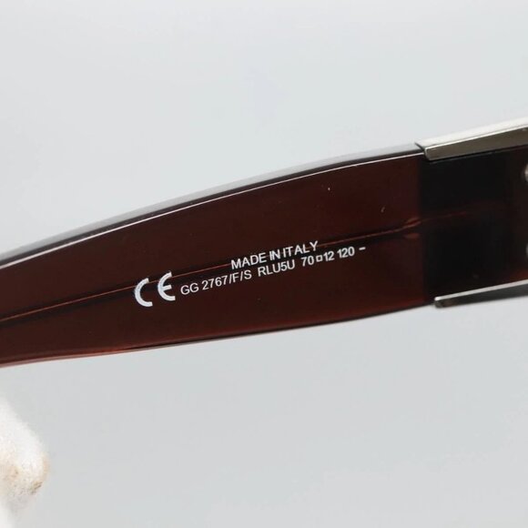 GUCCI Horsebit Sunglasses plastic Brown Auth - Picture 10 of 11